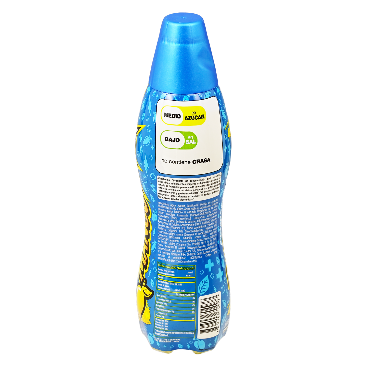 Bebida Energizante Sabor A Mango VIVE 100 475 Ml