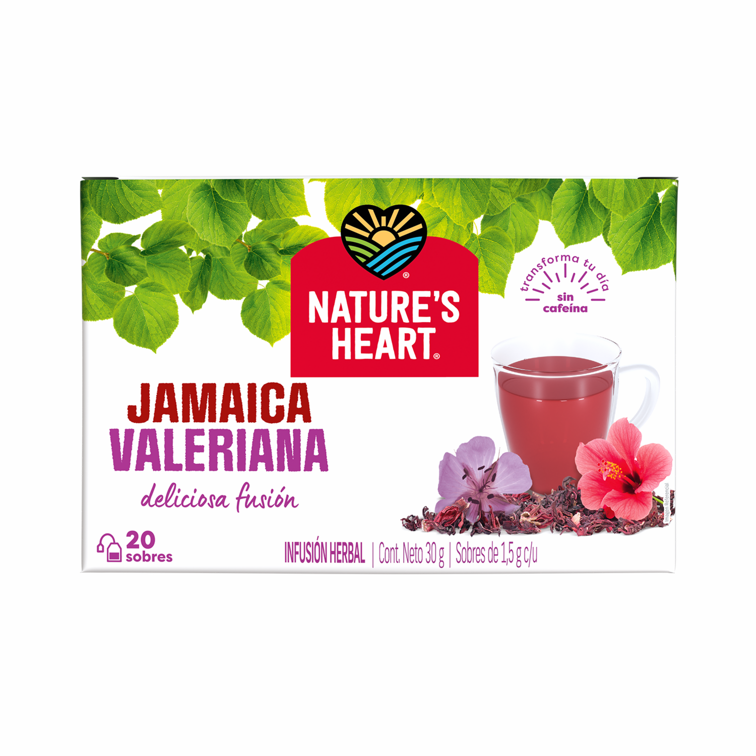 Infusión De Valeriana Y Jamaica NATURE´S HEART 30  G