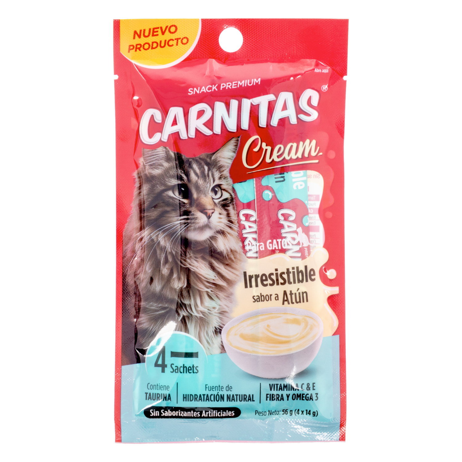 Snack Para Gatos Cream Sabor A Atún CARNITAS 56 G