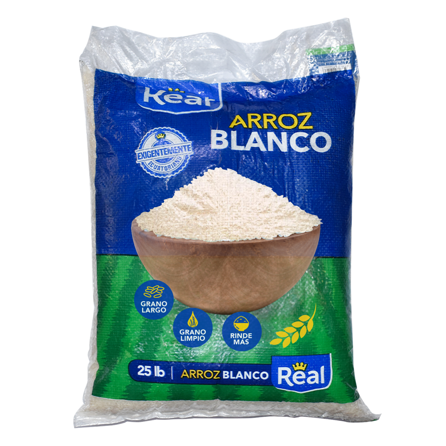 Arroz Blanco Grano Largo Y Limpio REAL 25 Lb