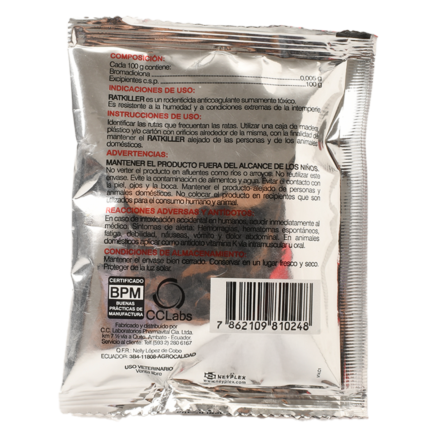 Raticida Cereales RATKILLER 50 G