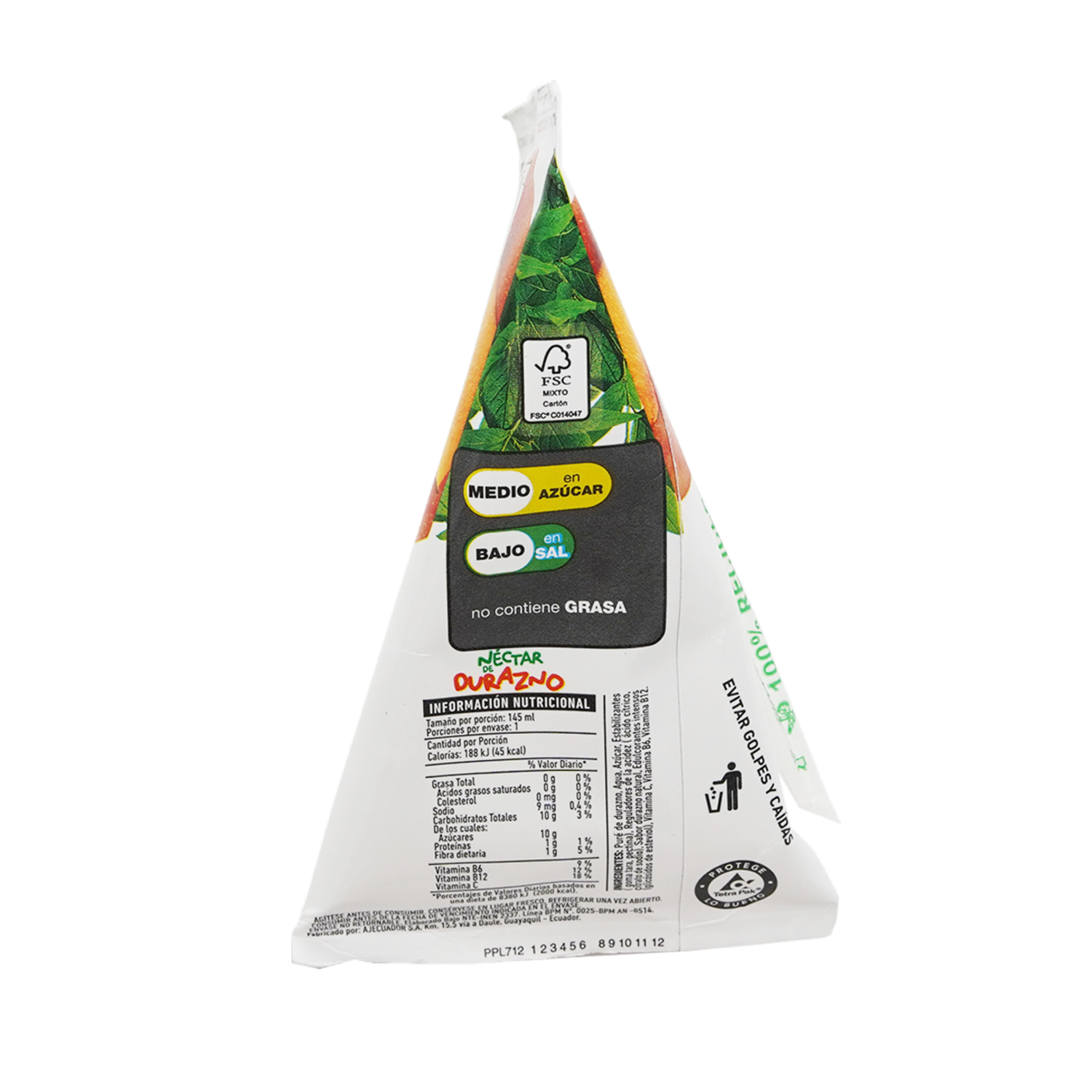 Jugo De Durazno Piramidal PULP Tetrapack