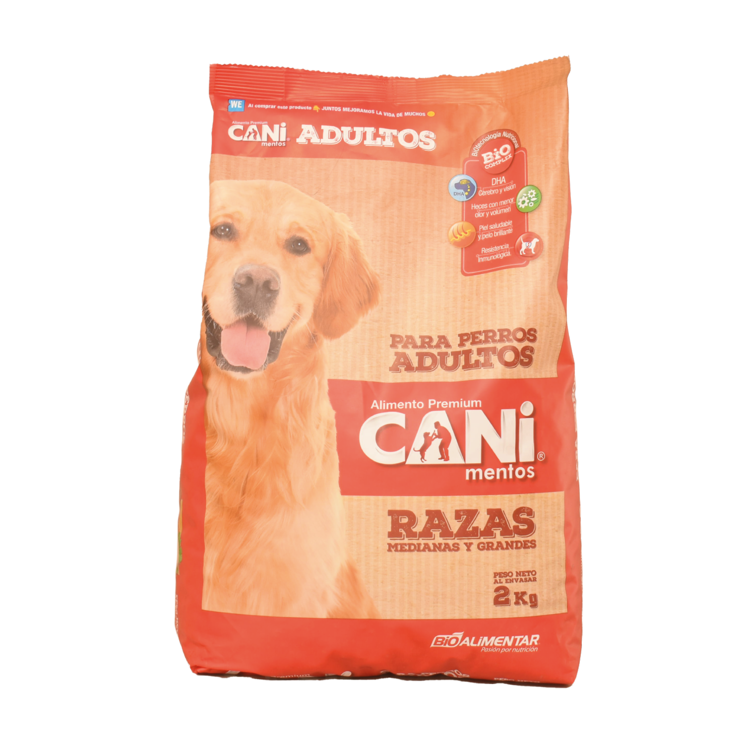 Alimento Para Perros Adultos De Razas Medianas Y Grandes CANIMENTOS 2 Kg
