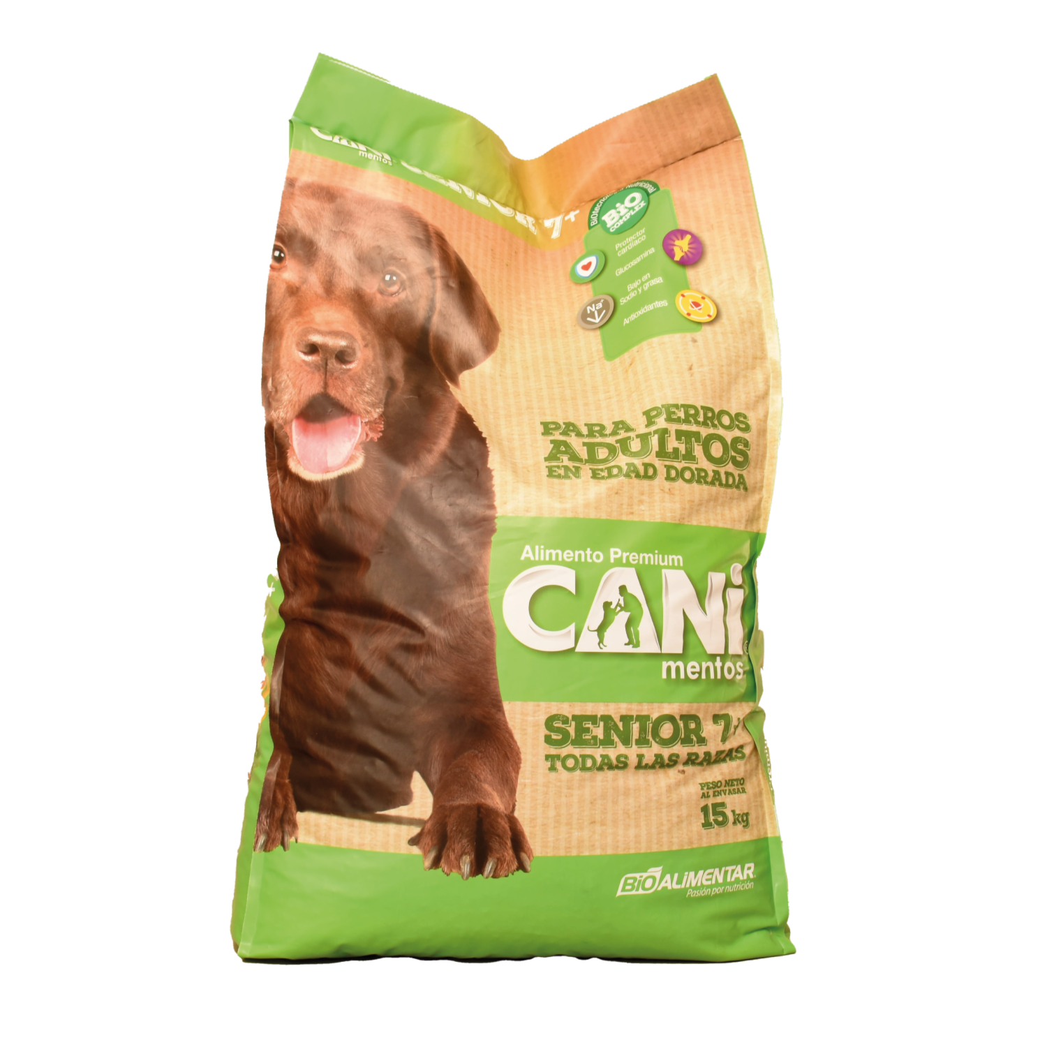 Alimento Para Perros Edad Dorada Senior 7+ Todas Las Razas CANIMENTOS 15 Kg