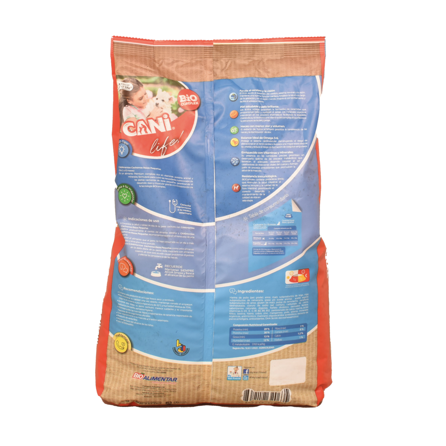 Alimento Para Perros Cachorros De Razas Pequeñas CANIMENTOS 2 Kg