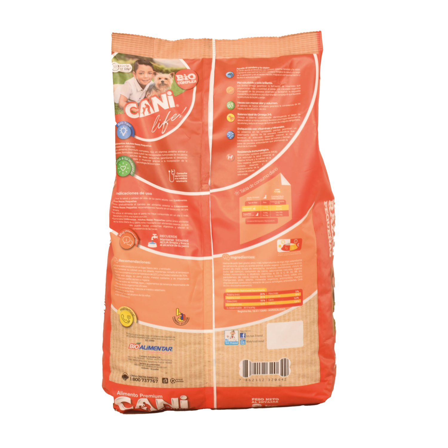 Alimento Para Perros Adultos De Razas Pequeñas CANIMENTOS 2 Kg