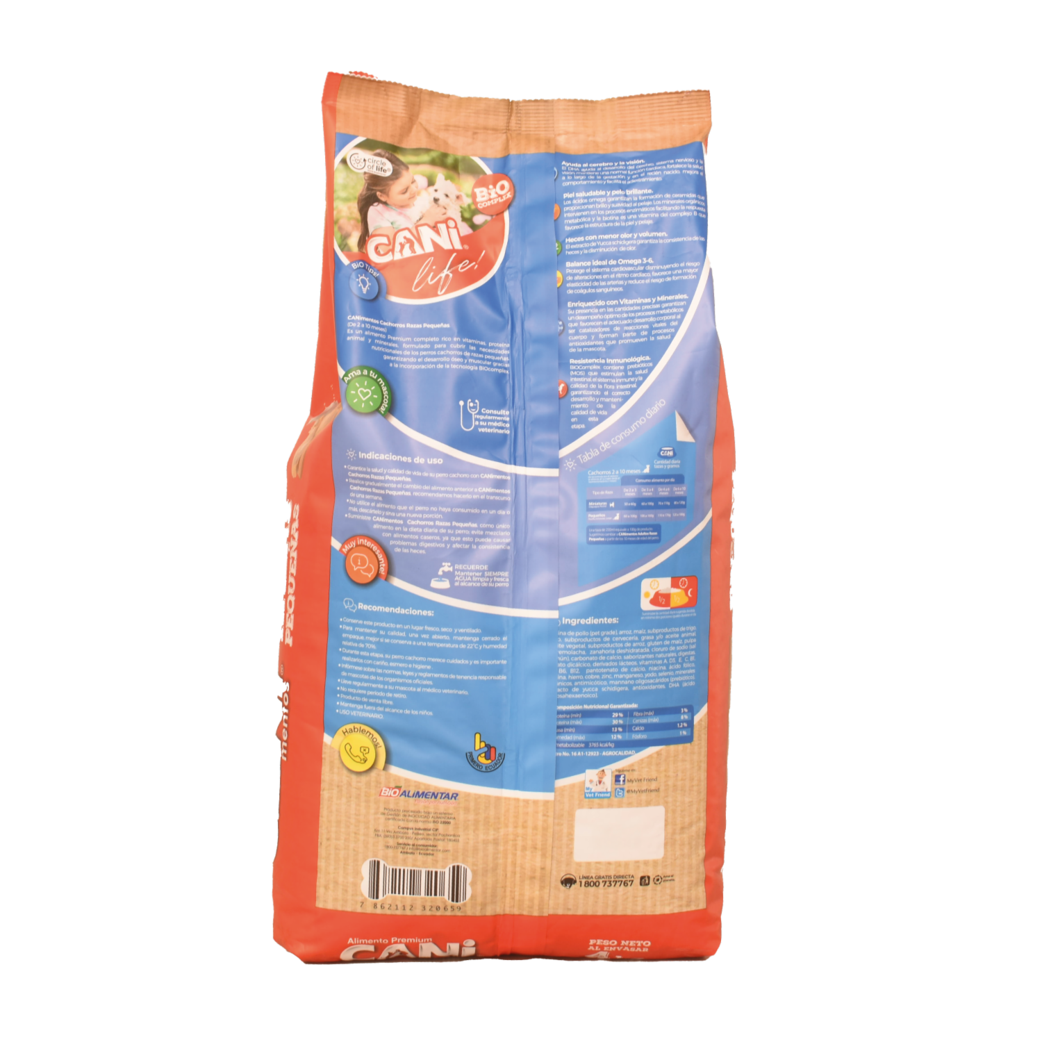 Alimento Para Perros Cachorros De Razas Pequeñas CANIMENTOS 4 Kg