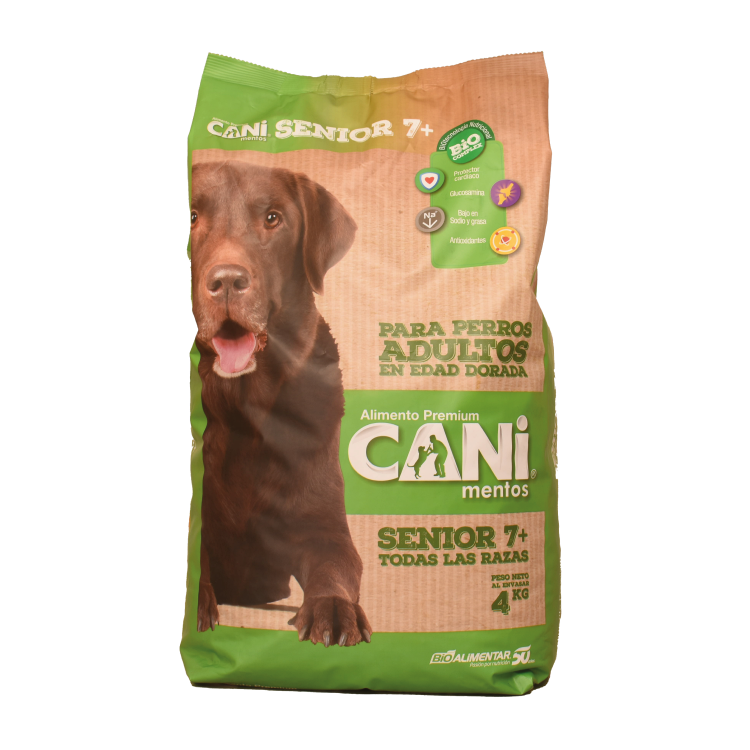 Alimento Para Perros Edad Dorada Senior 7+ Todas Las Razas CANIMENTOS 4 Kg