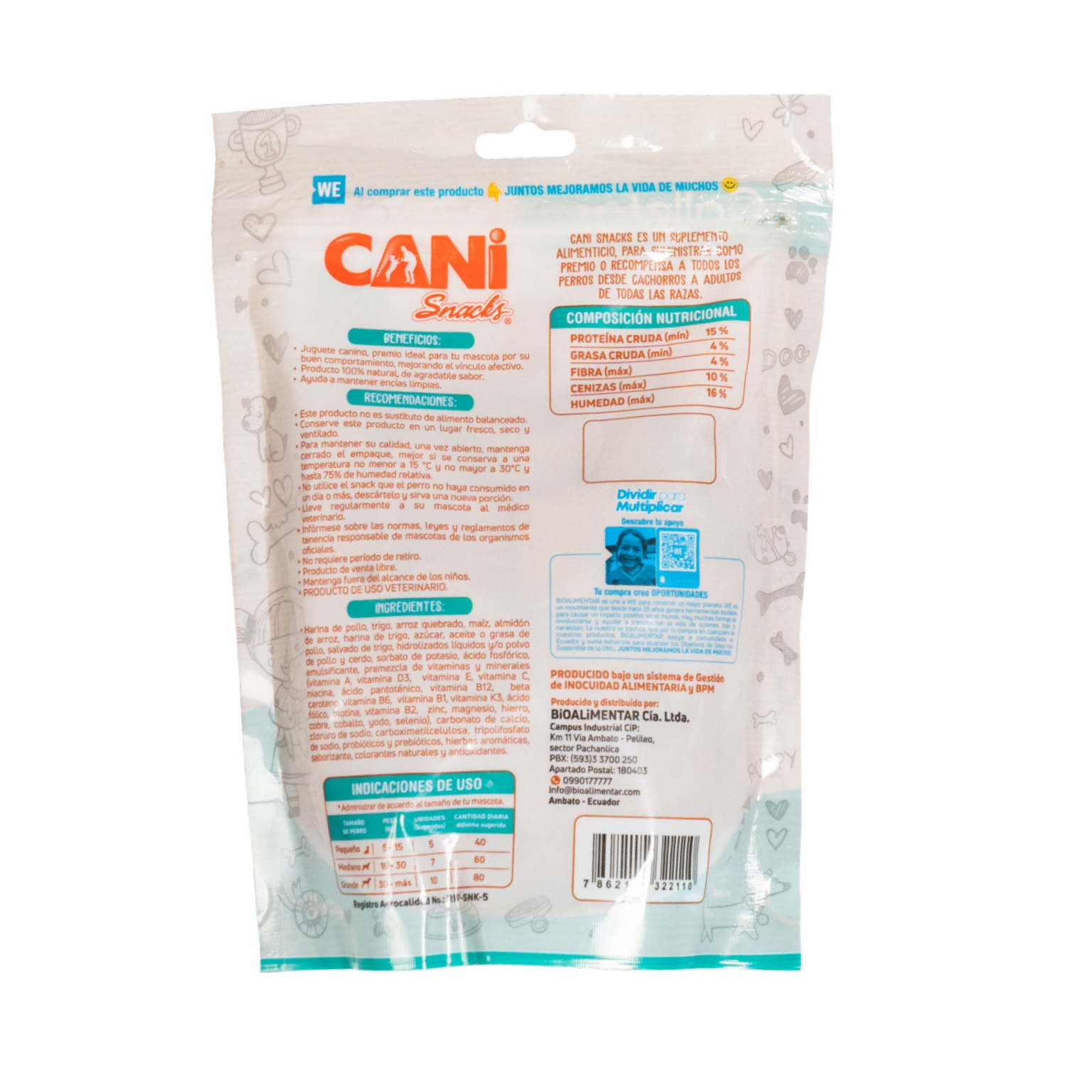 Galletas Para Perros Antioxidantes Todas Las Razas Y Edades Sabor A Romero CANI SNACKS 200 G