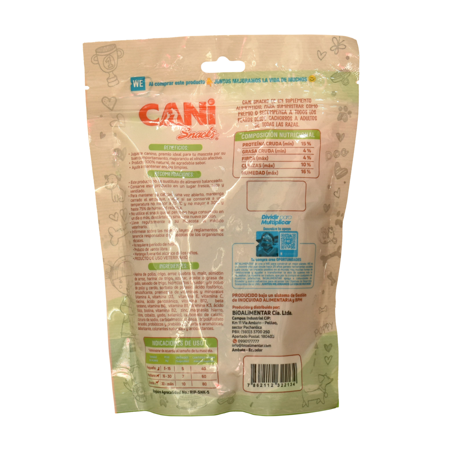 Galletas Para Perros Relajantes Todas Las Razas Y Edades Sabor A Toronjil Y Valeriana CANI SNACKS 200 G