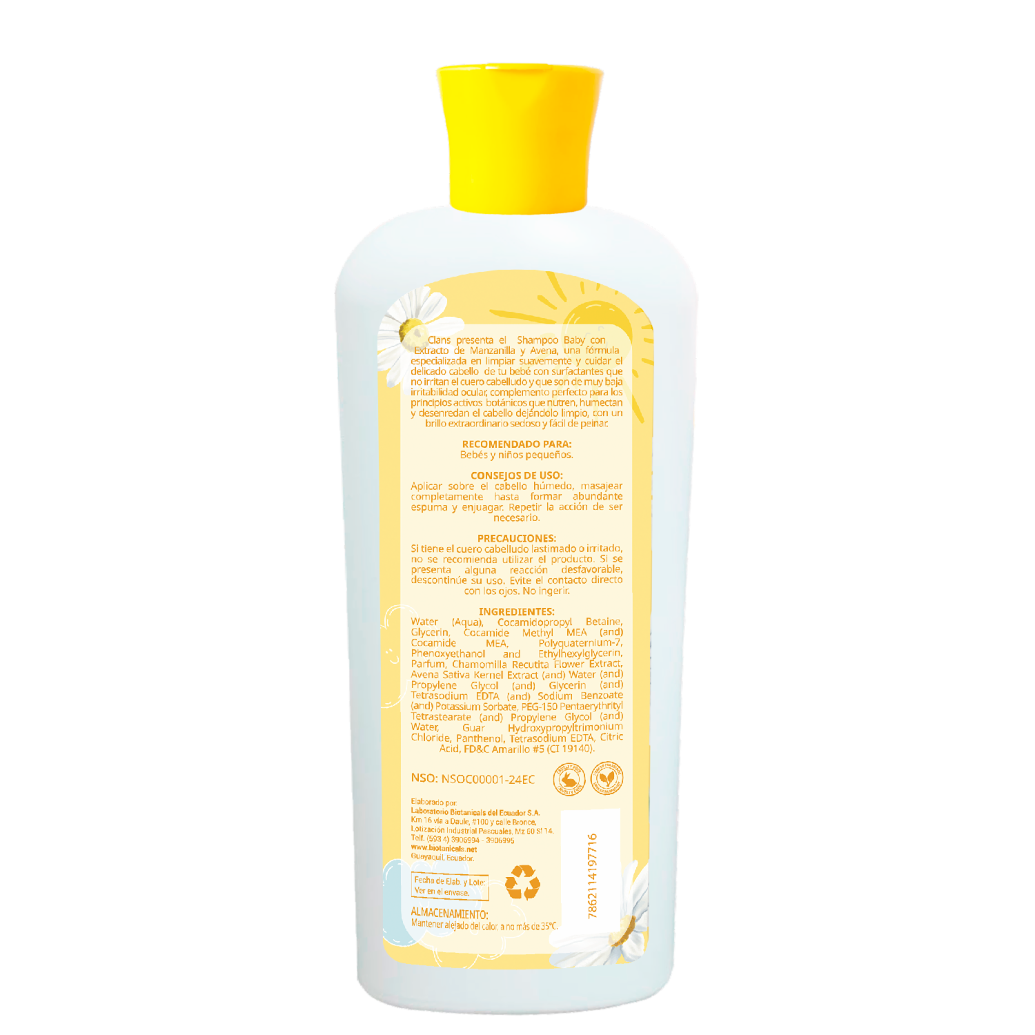 Shampoo Para Cabello Baby CLANS 400 Ml