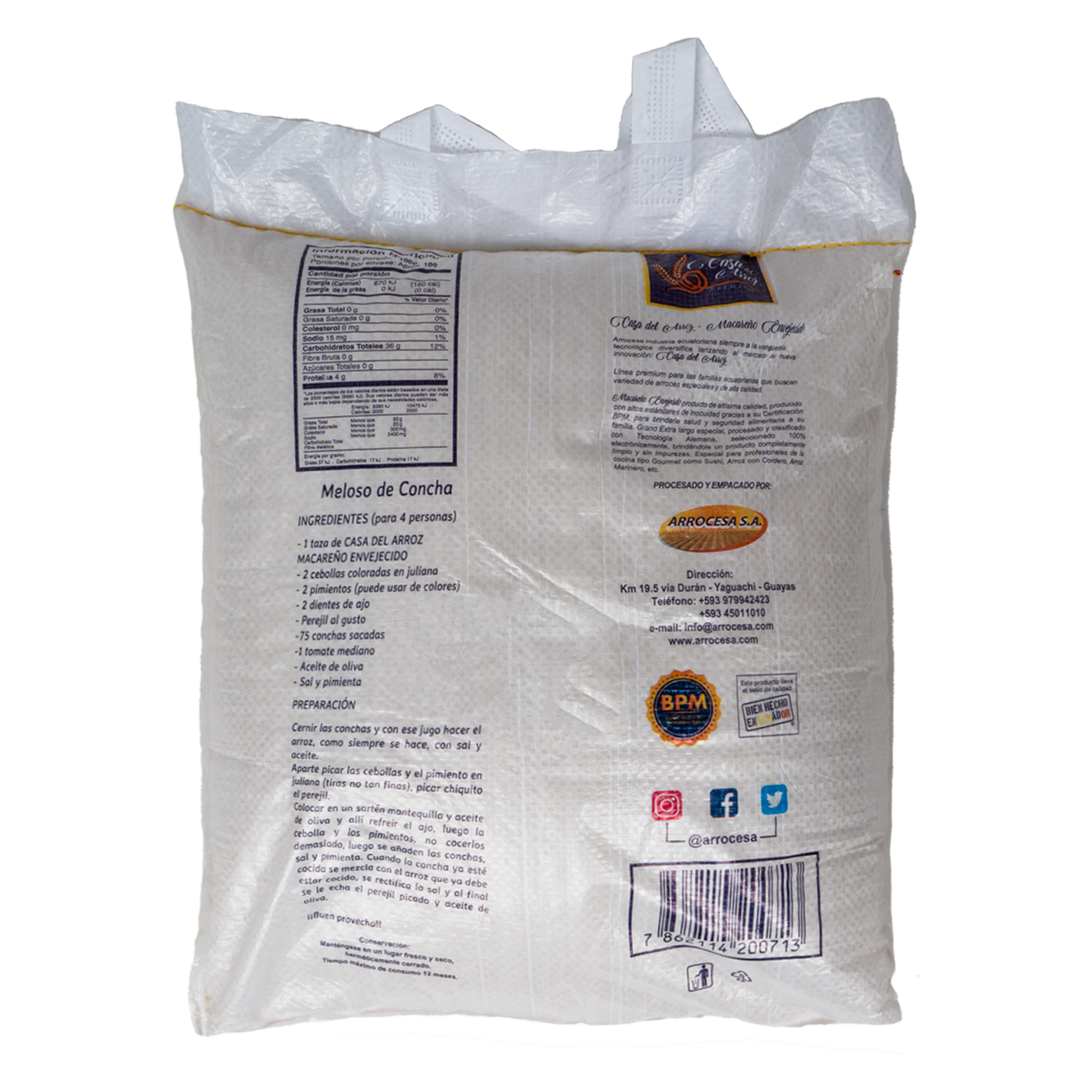 Arroz Blanco Macareño Envejecido CASA DEL ARROZ 10000 G