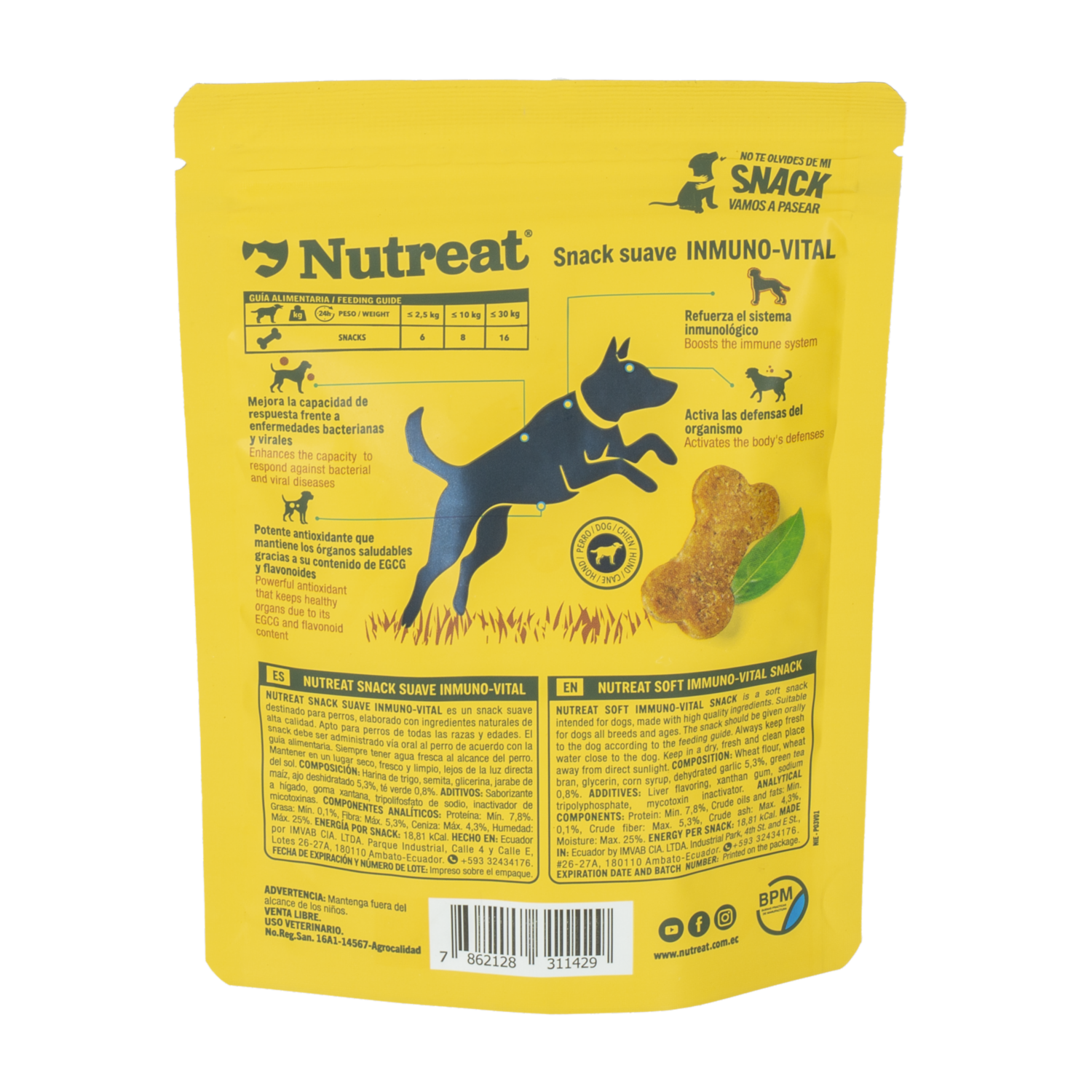 Snack Para Perros Inmuno Vital NUTREAT 80 G