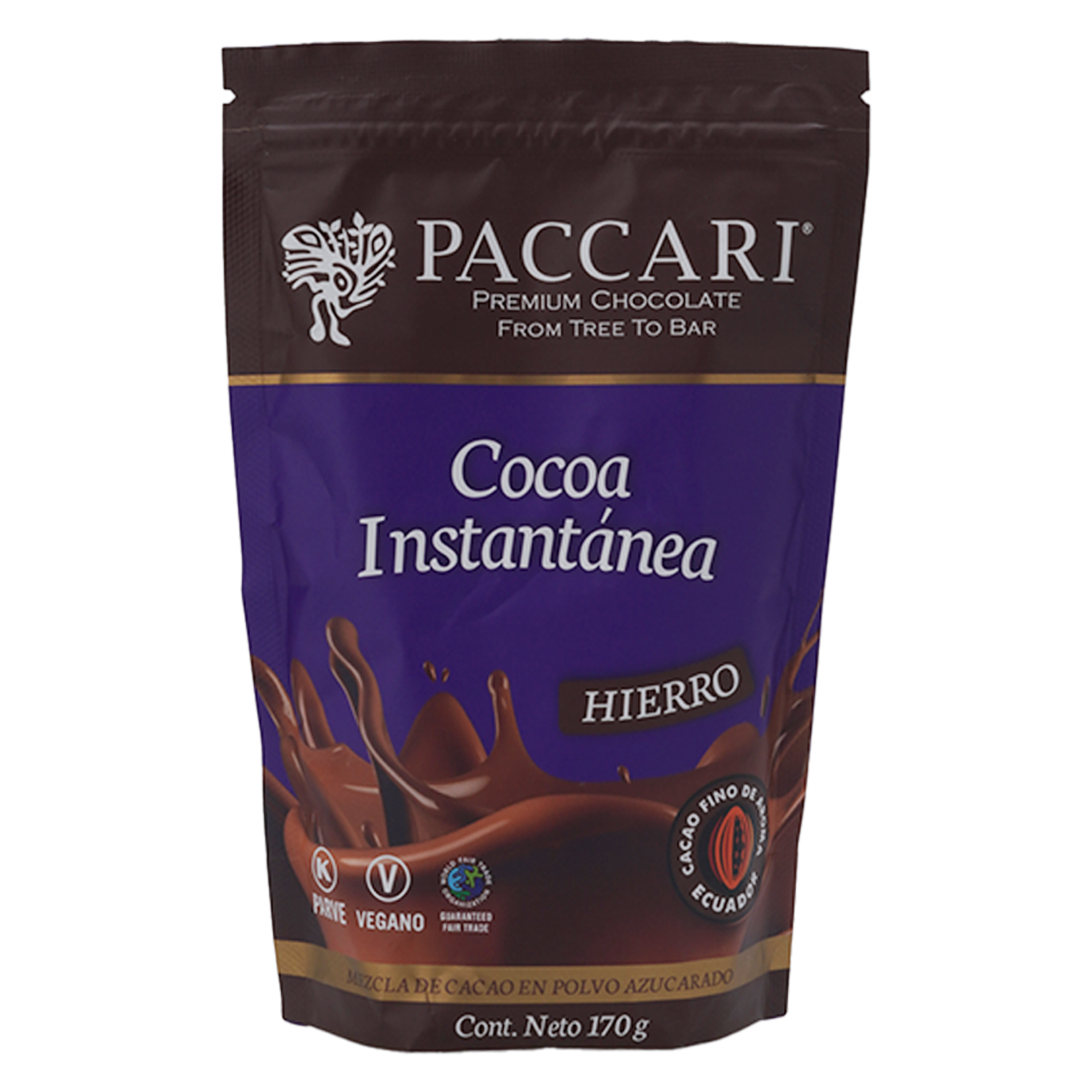 Cacao En Polvo Instantáneo PACCARI 170 G