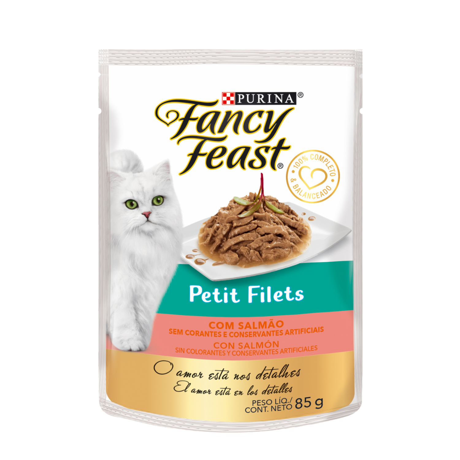 Alimento Húmedo Para Gatos Petit Filets De Salmón PURINA FANCY FEAST 85 G