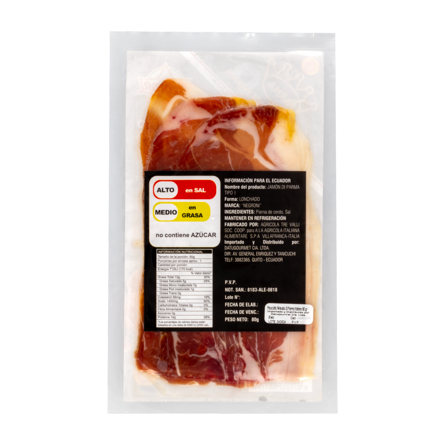 Prosciutto Di Parma NEGRONI 80 G