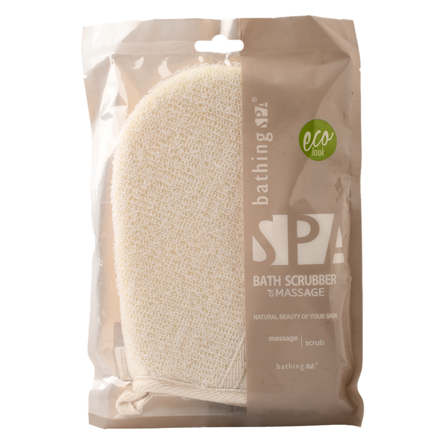 Guante Para Baño Exfoliante Para Masajes BATHING SPA Beige