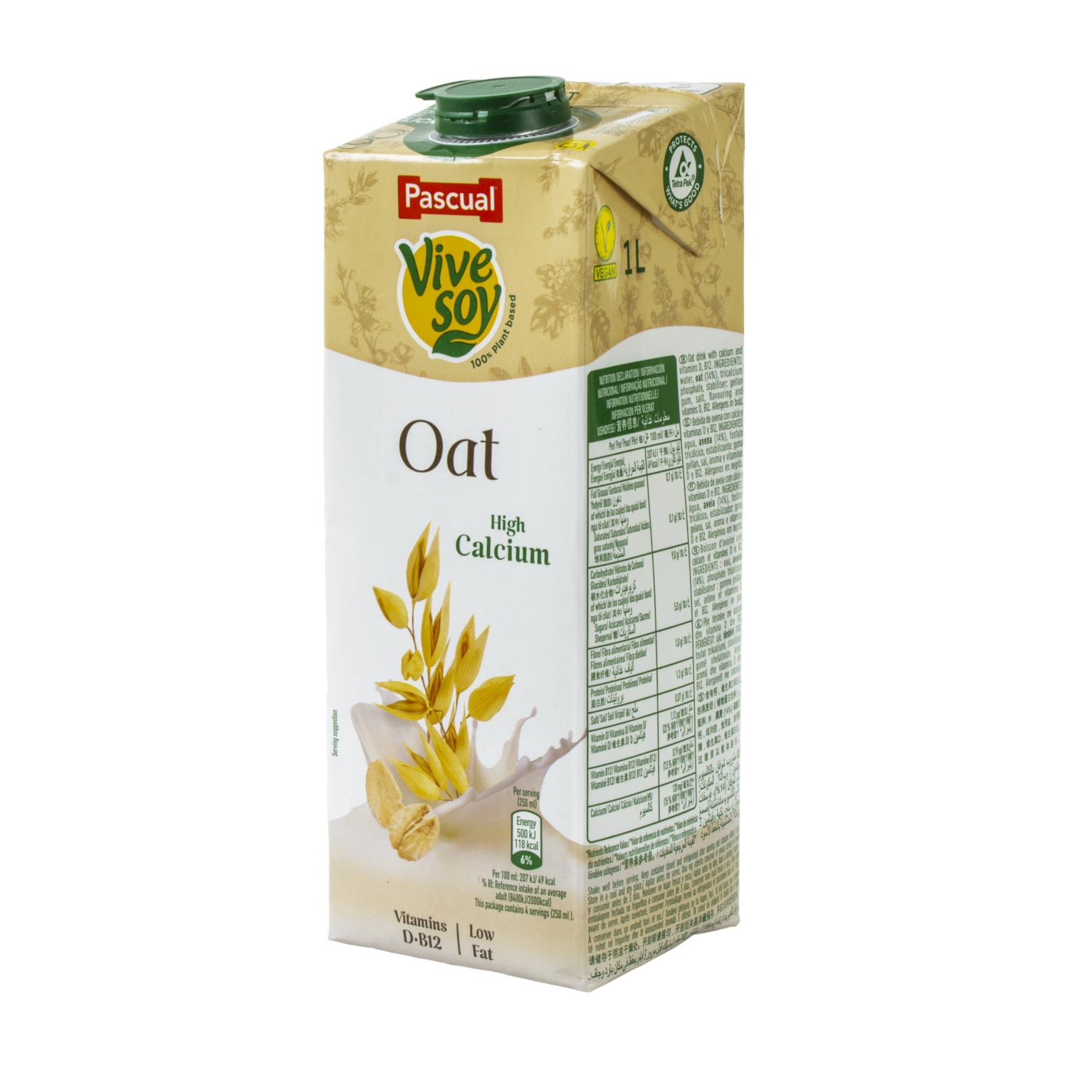 Bebida De Avena Sin Azúcar VIVE SOY 1000 Ml