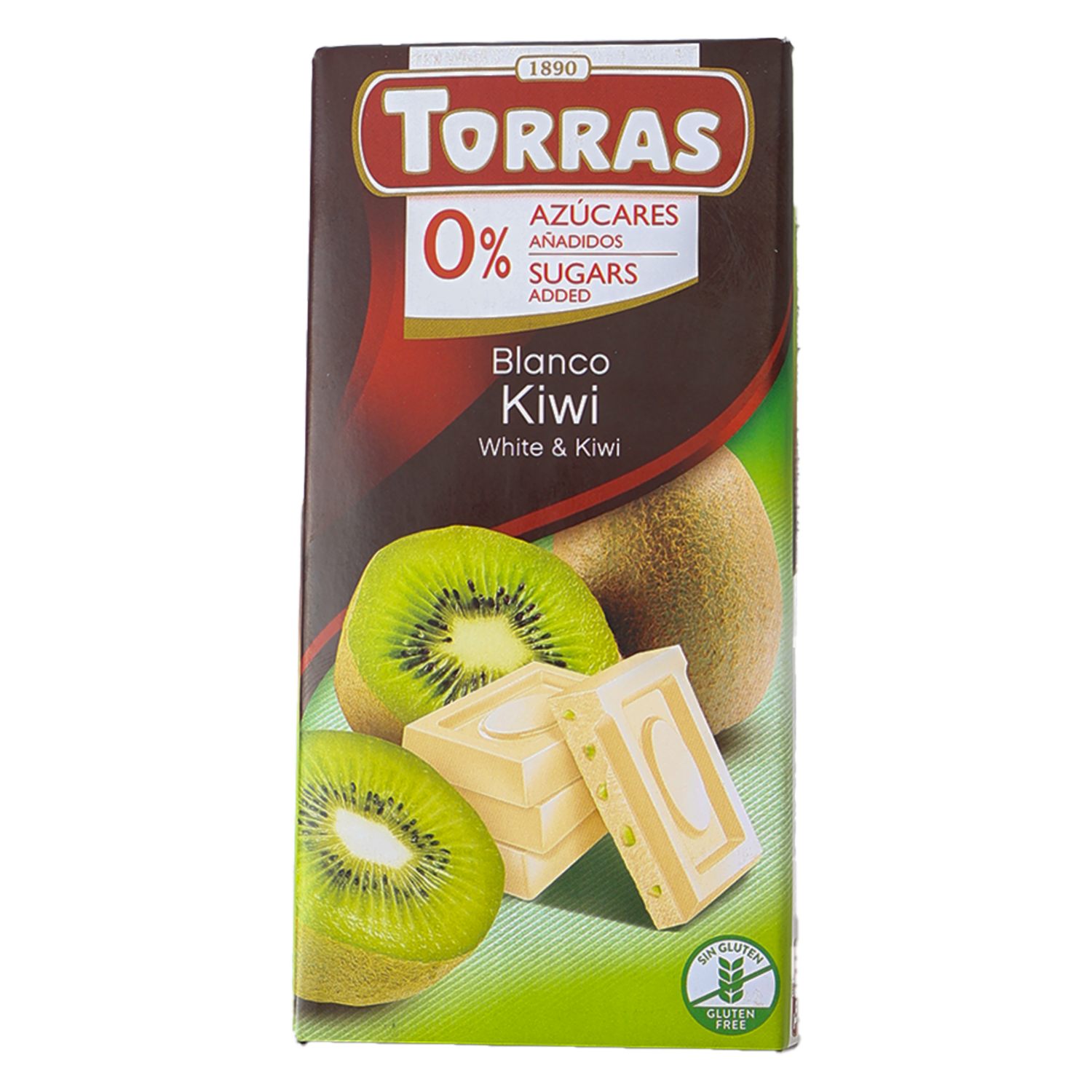 Chocolate Blanco Sin Azúcar Añadido Con Kiwi TORRAS 75 G
