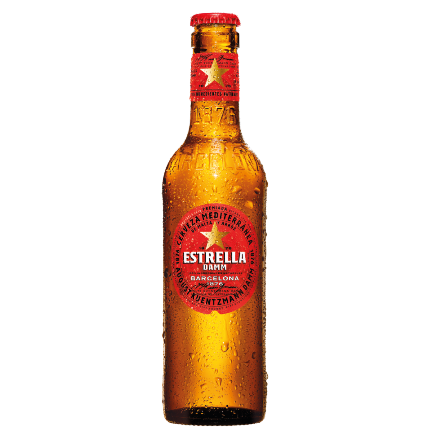 Cerveza Española Mediterránea En Botella ESTRELLA DAMM 330 Ml