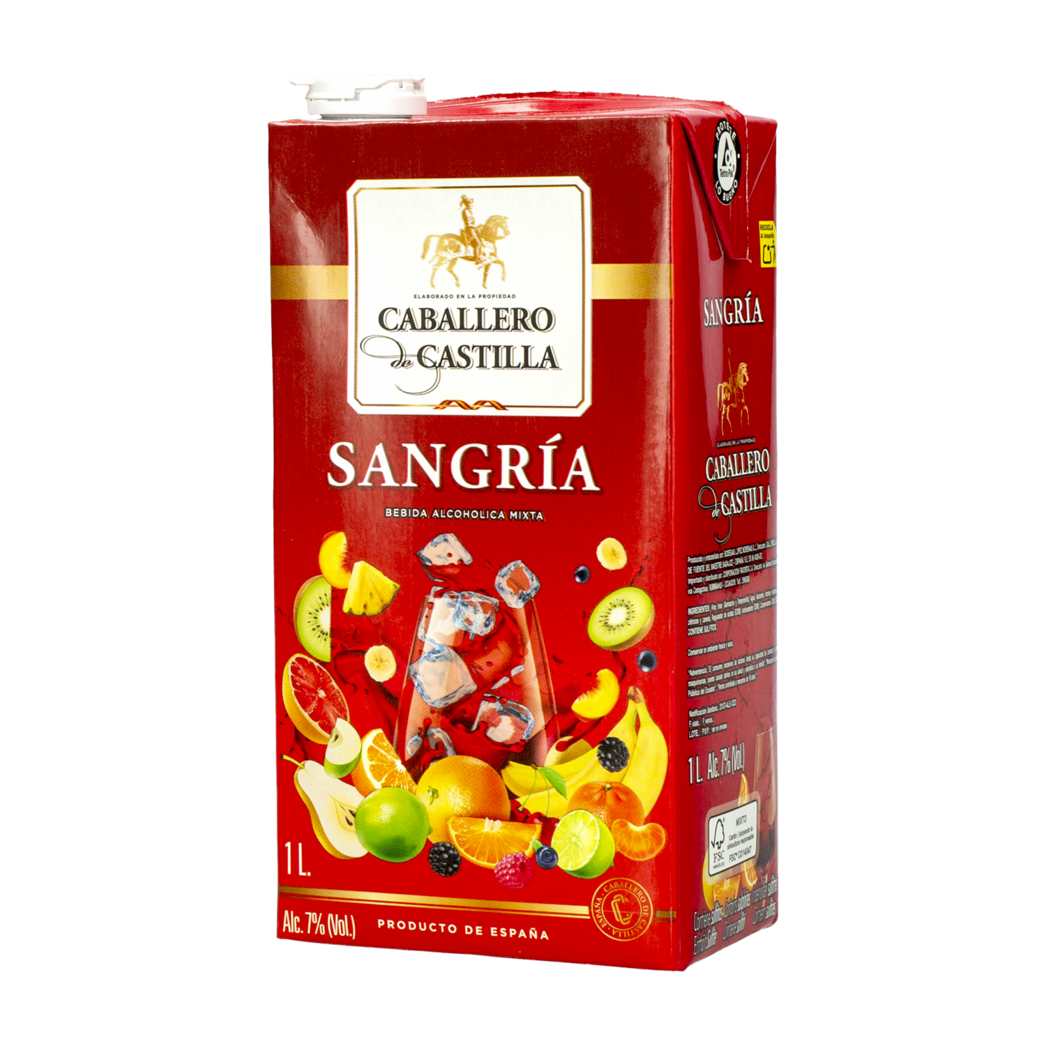 Sangría Tetrapak CABALLERO DE CASTILLA 1 000 Ml