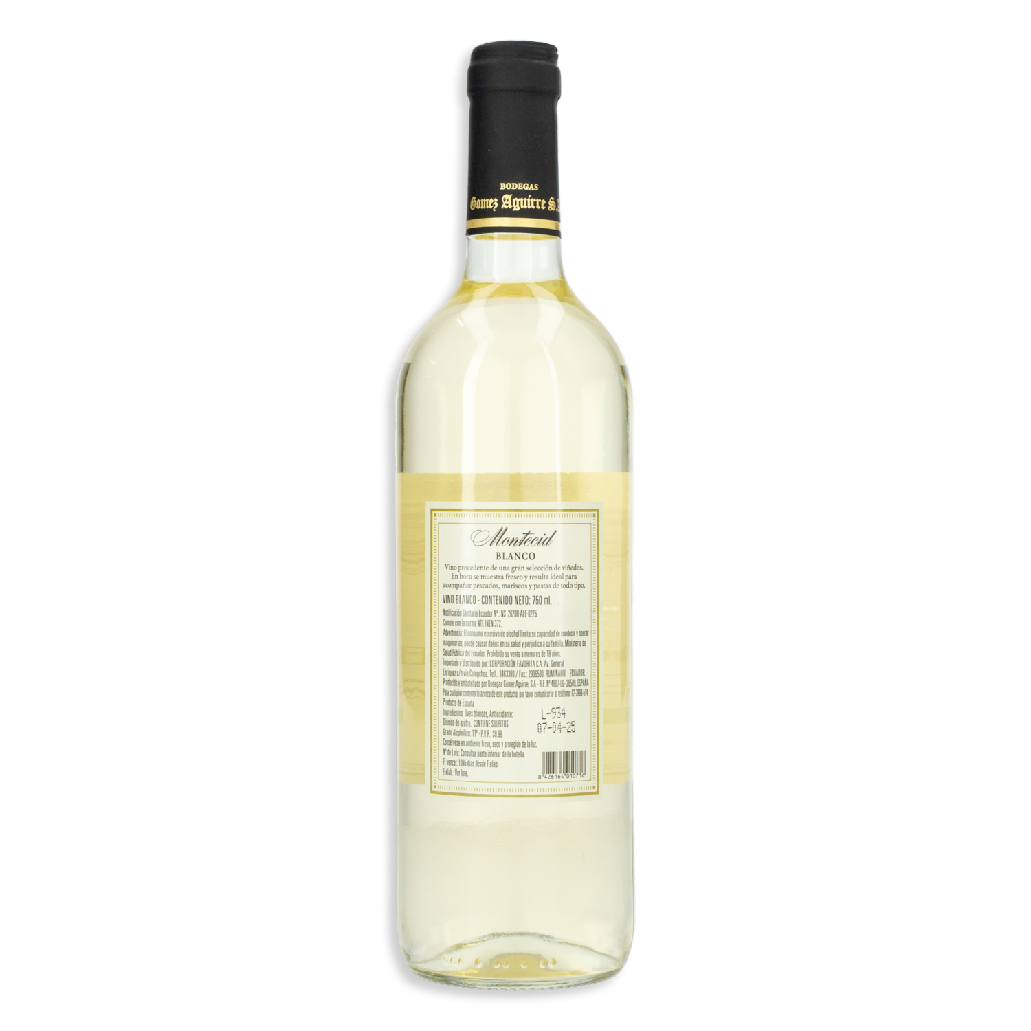 Vino Blanco Montecid BODEGAS GOMEZ AGUIRRE 750 Ml