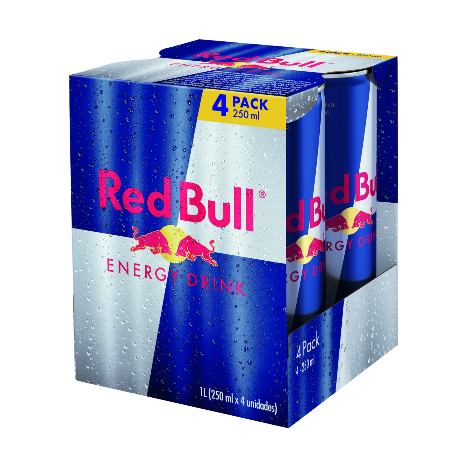 Bebida Energizante Sabor Original RED BULL 4 X 250 Ml