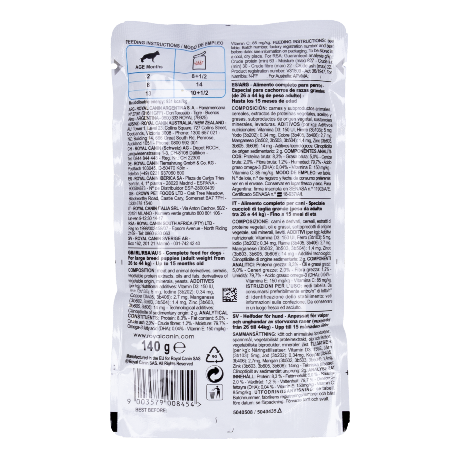 Alimento Para Perros Cachorro Maxi ROYAL CANIN 140 G