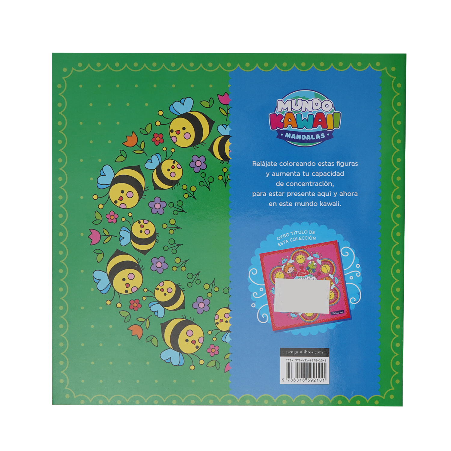 Libro Animales Y Plantas Mundo Kawaii Mandalas BEASCOA 30 Páginas