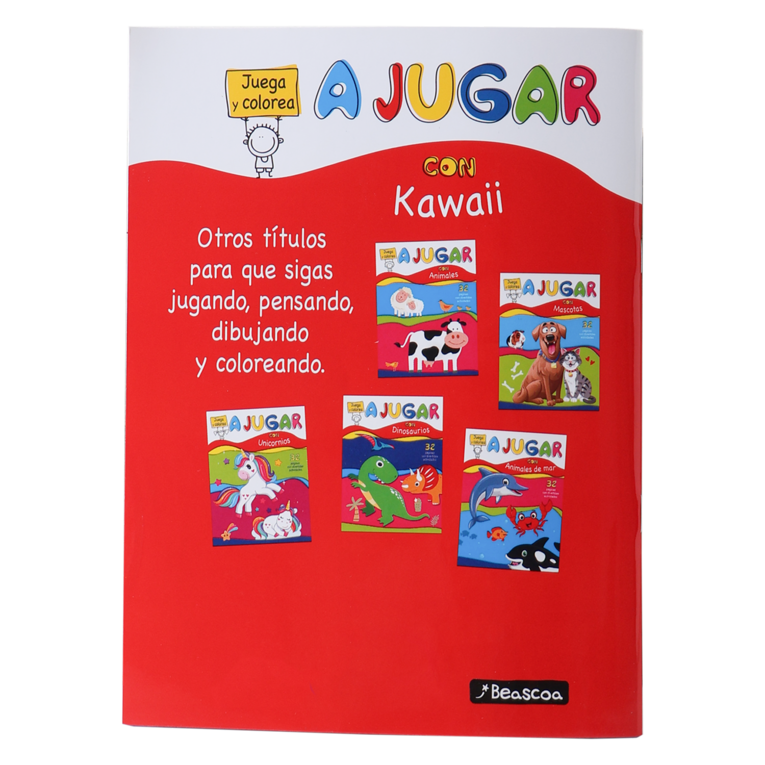 Libro A Jugar Con Kawaii Juega Y Colorea BEASCOA 20 Páginas