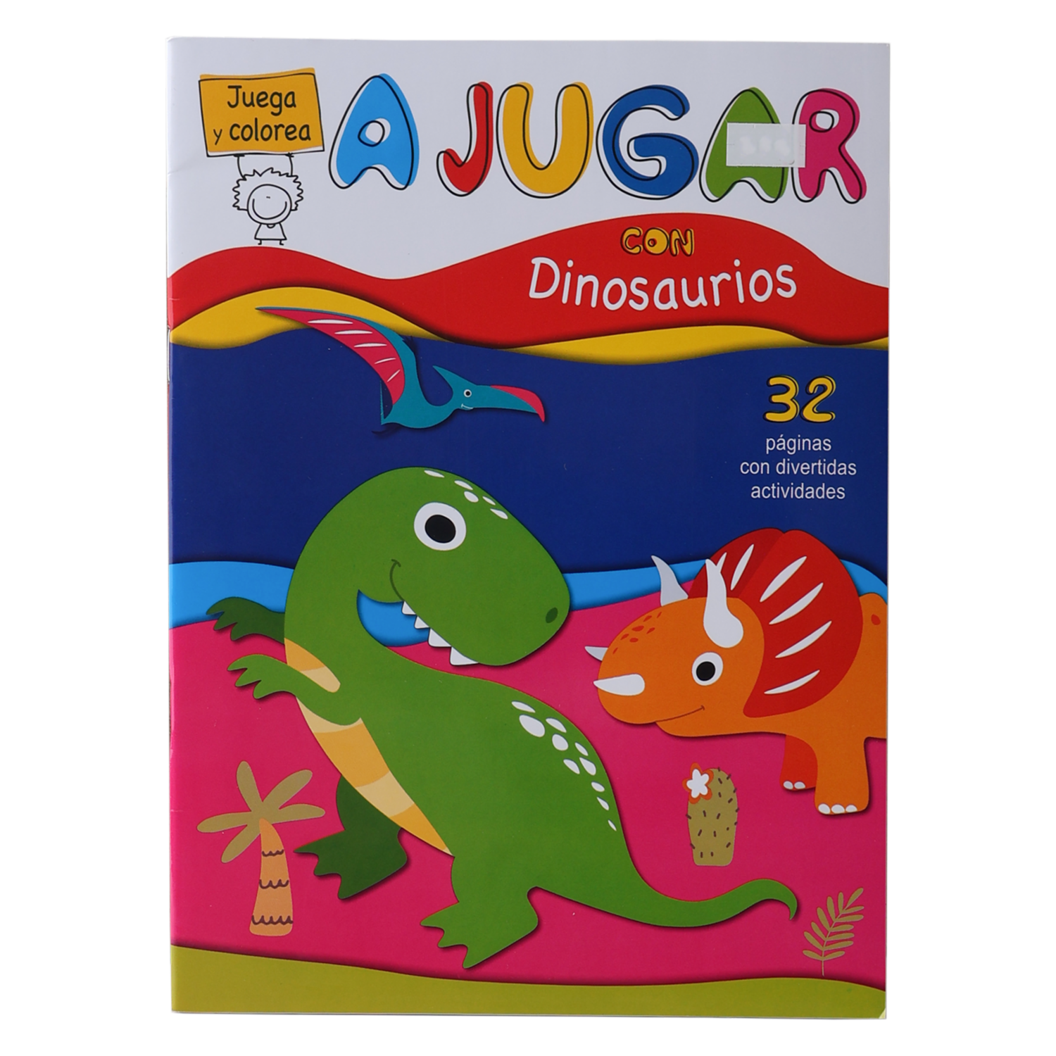 Libro A Jugar Con Dinosaurios Juega Y Colorea BEASCOA 20 Páginas