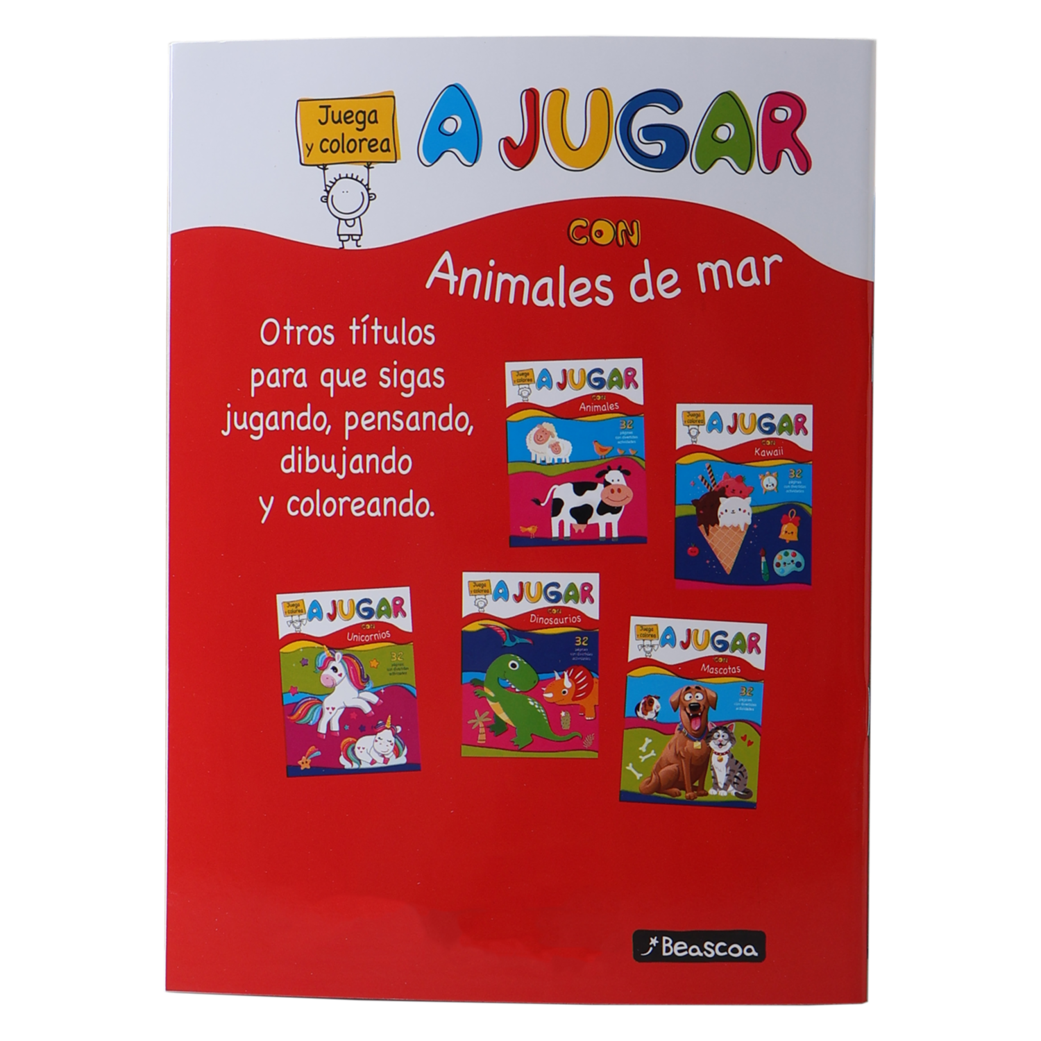 Libro A Jugar Con Animales De Mar  Juega Y Colorea BEASCOA 32 Páginas