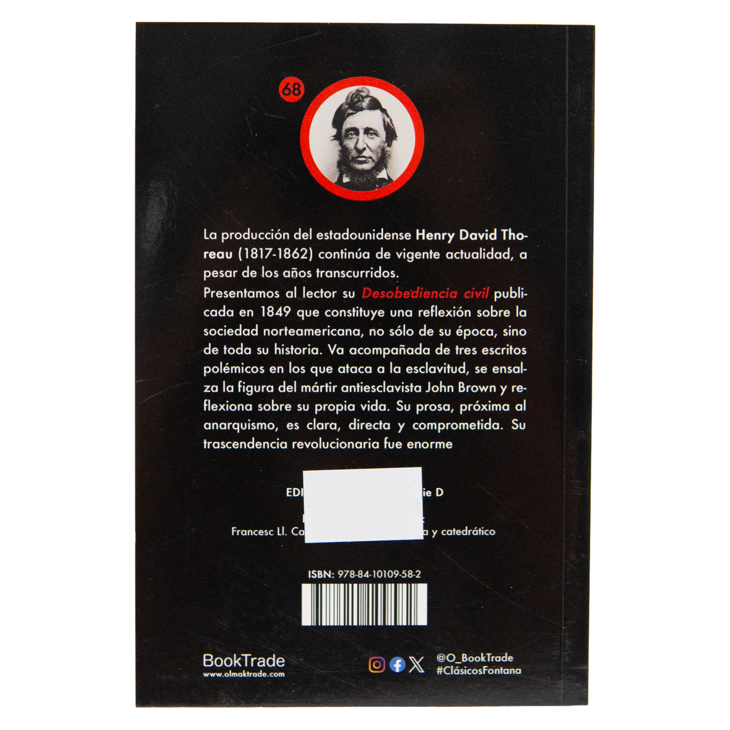 Libro Desobediencia Civil FONTANA 126 Páginas