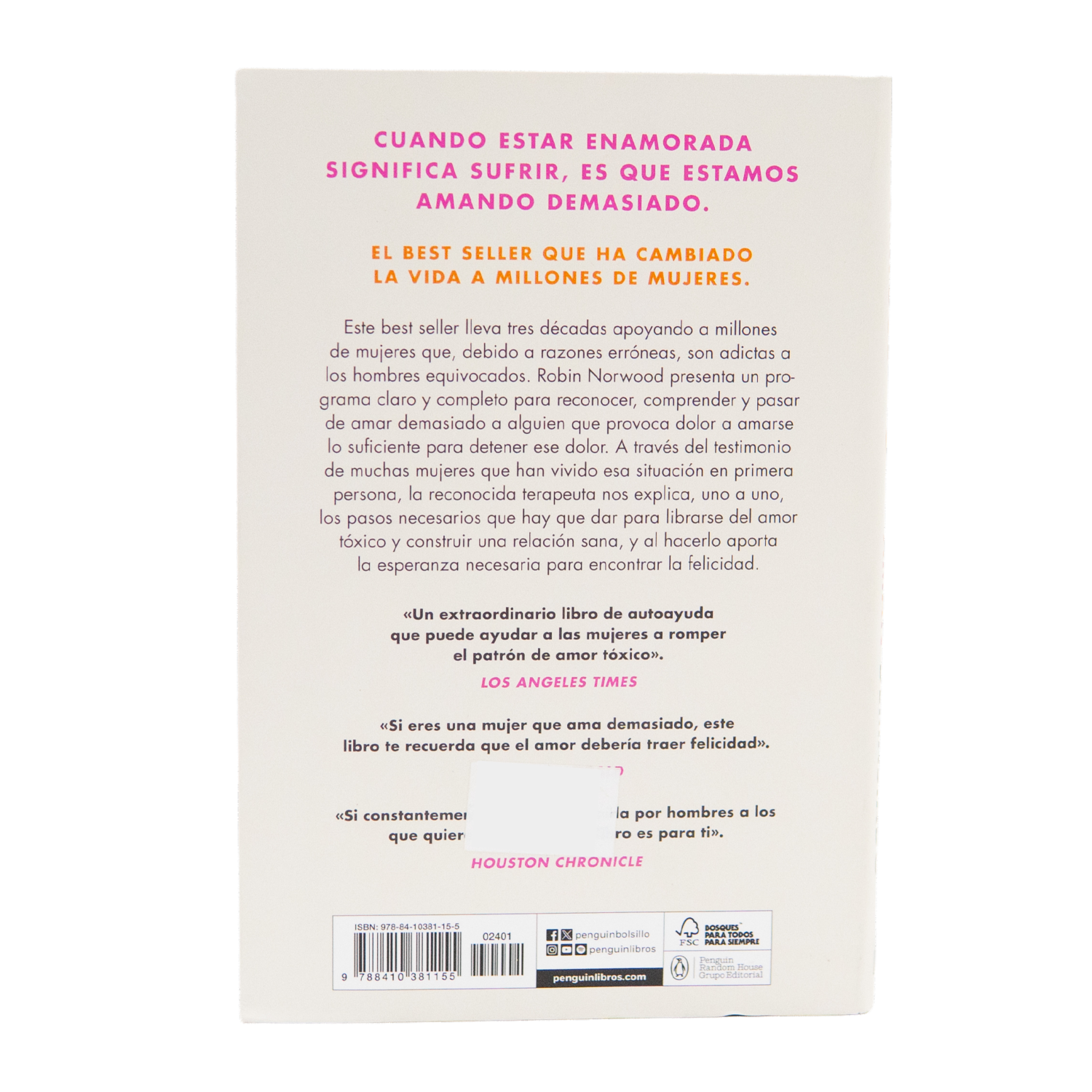 Libro Las Mujeres Que Aman Demasiado EDICIONES B 158 Páginas