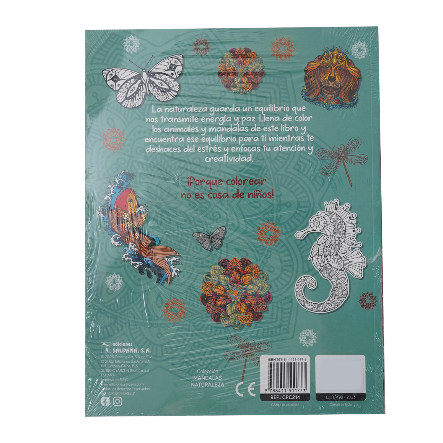 Libros Libro Para Colorear Adultos EDICIONES SALDAÑA 64 Páginas