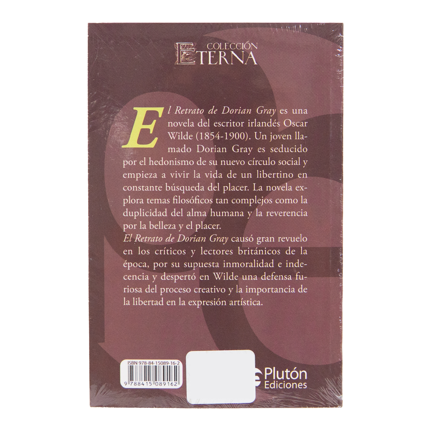 Libro El Retrato De Doryan Gray PLUTON 288 Páginas
