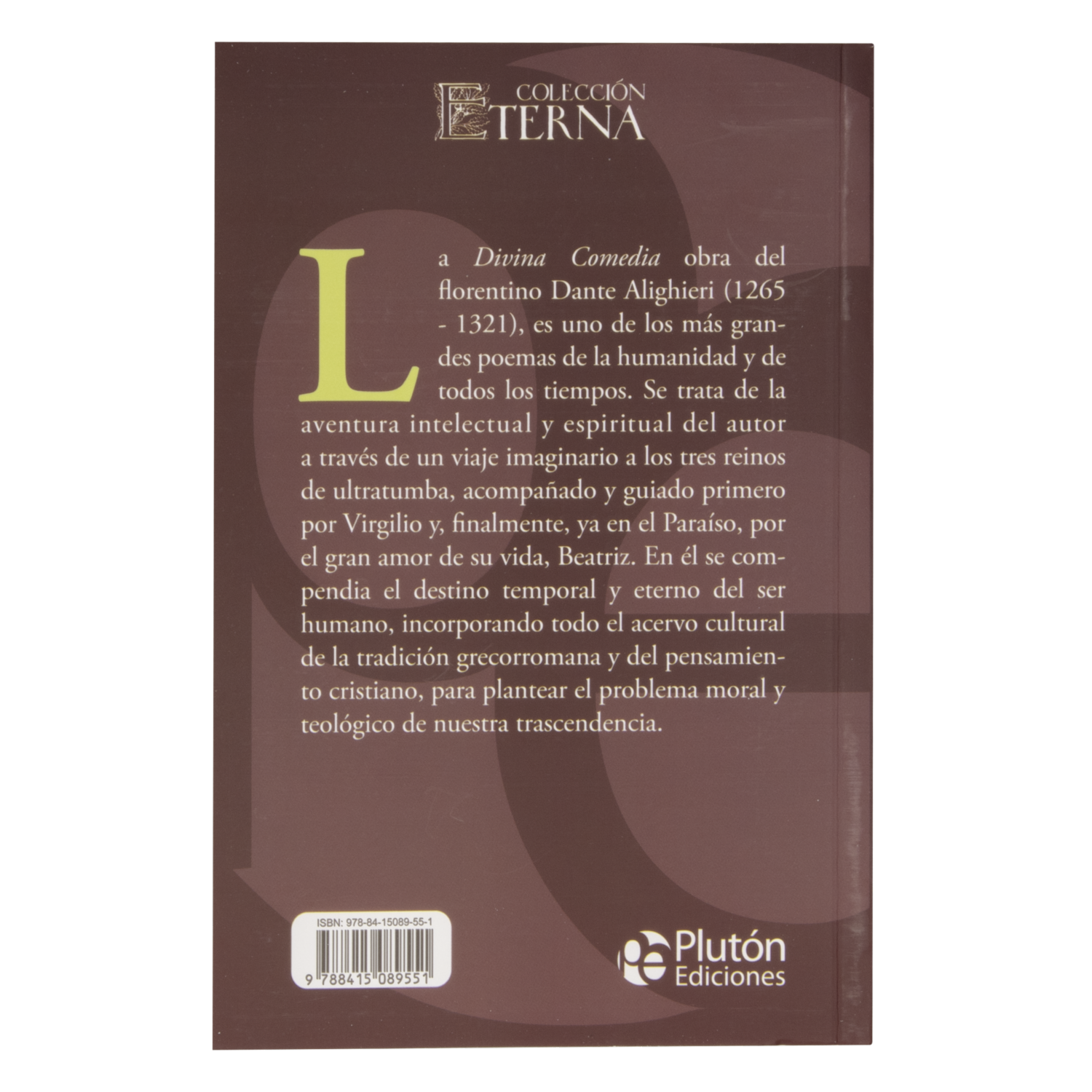 Libro Divina Comedia PLUTON 123 Páginas