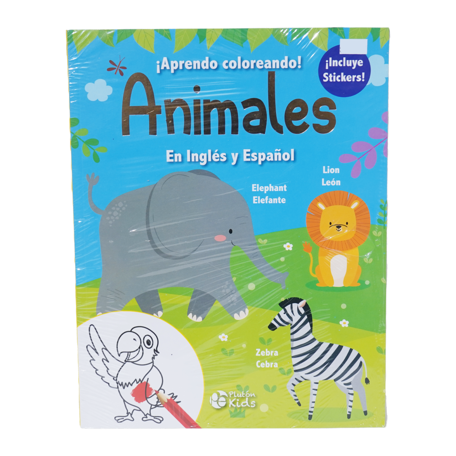 Aprendo Coloreando Animales En Inglés Y Español PLUTÓN 24 Páginas
