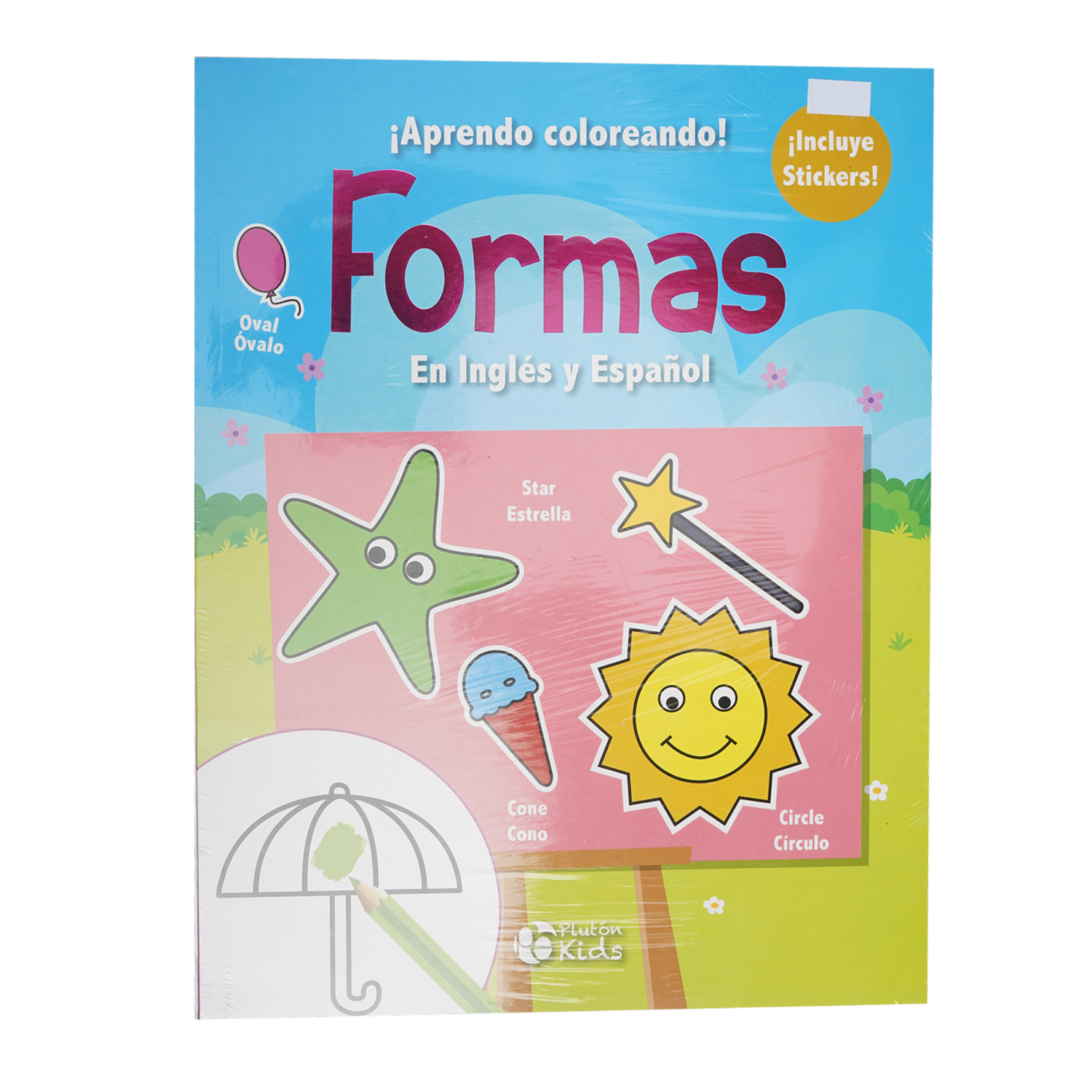 Libro Aprendo Coloreando Formas PLUTÓN 54 Páginas