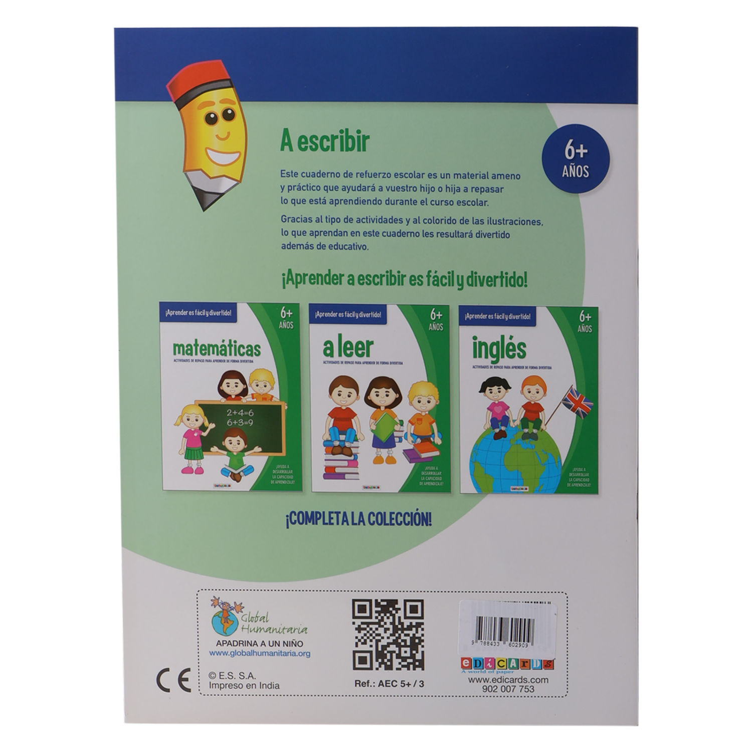 Libro A Escribir 6 Años Actividades De Repaso EDICARDS 15 Páginas