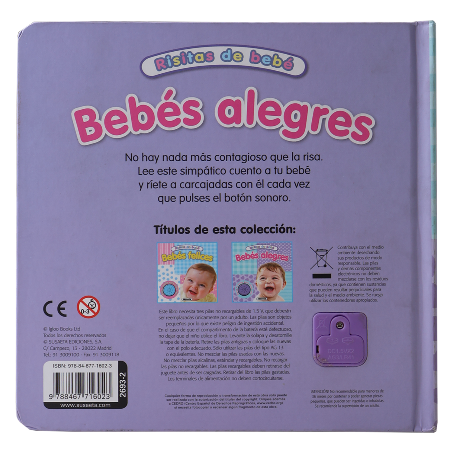 Libro Bebés Alegres SUSAETA 10 Páginas