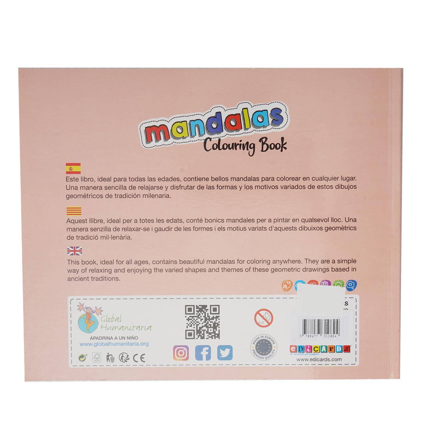 Libro Mandala Modelo 9 EDICARDS 25 Páginas