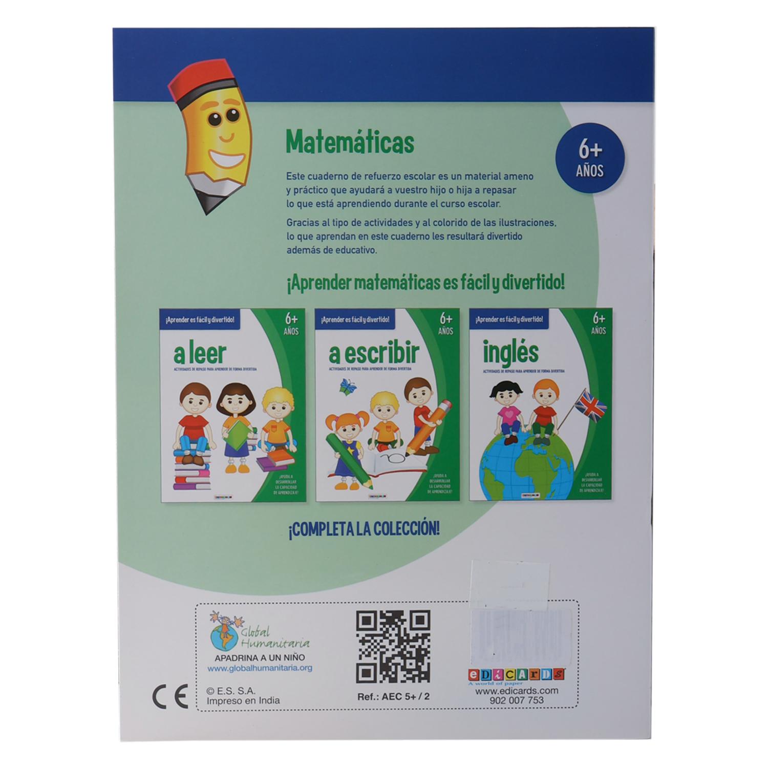 Libro Matemáticas 6 Años Actividades De Repaso EDICARDS 15 Páginas