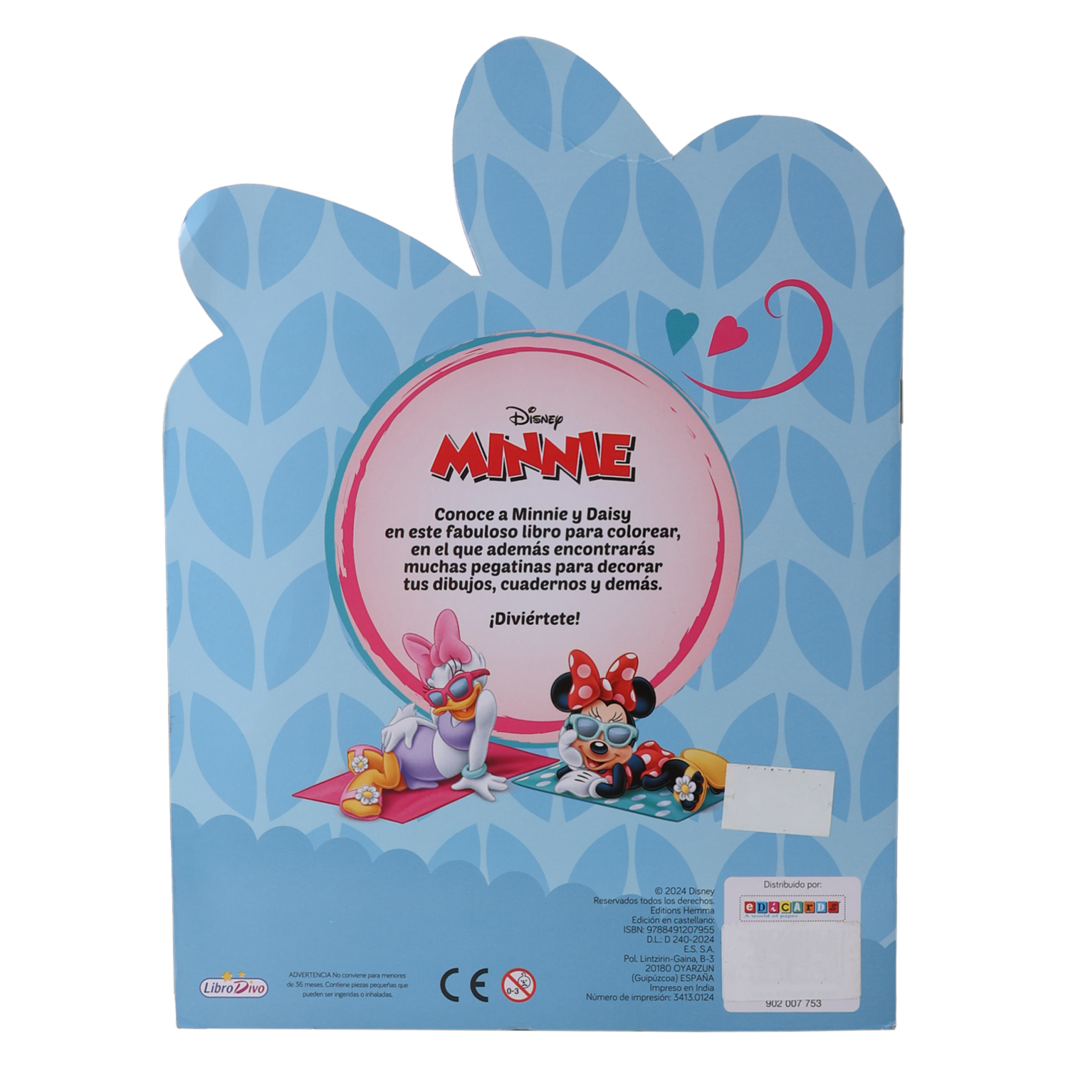 Libro Disney Minnie Color Con Pegatinas LIBRO DIVO 20 Páginas
