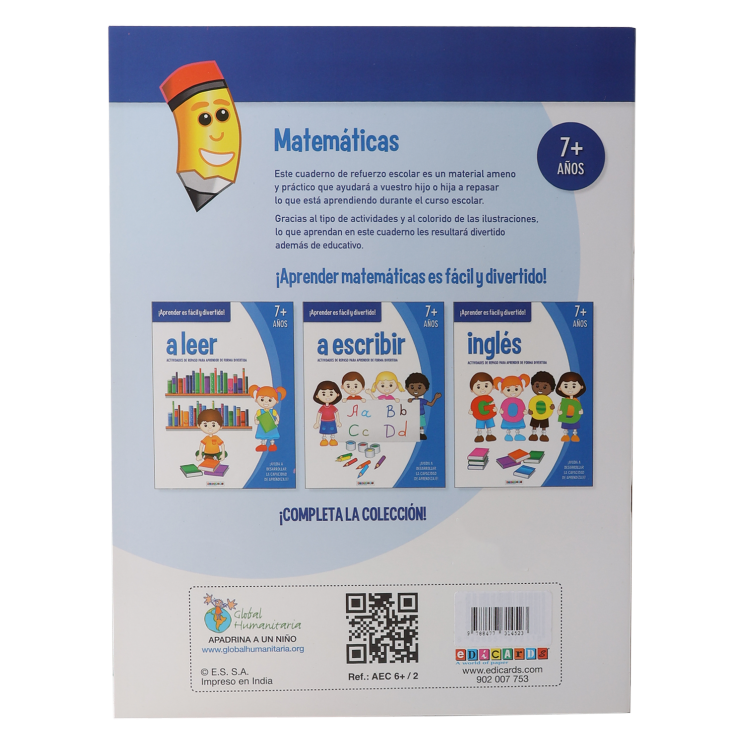 Libro Matemáticas 7 Años Actividades De Repaso EDICARDS 258 Páginas