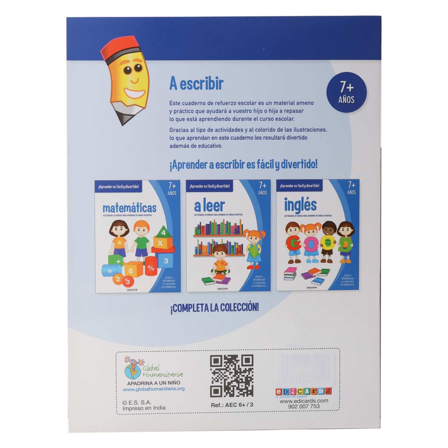 Libro A Escribir 7 Años Actividades De Repaso EDICARDS 15 Páginas