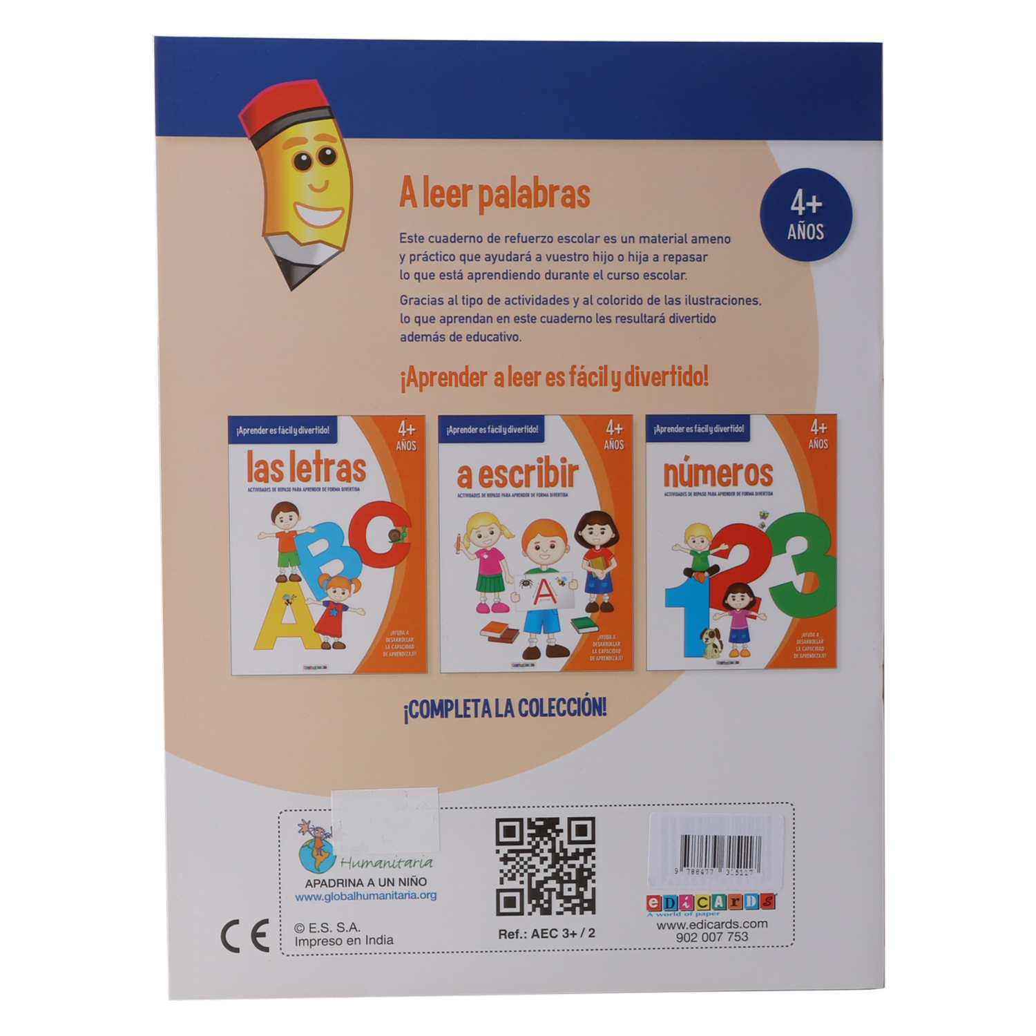 Libro A Leer Palábras 4 Años Actividades De Repaso EDICARDS 17 Páginas