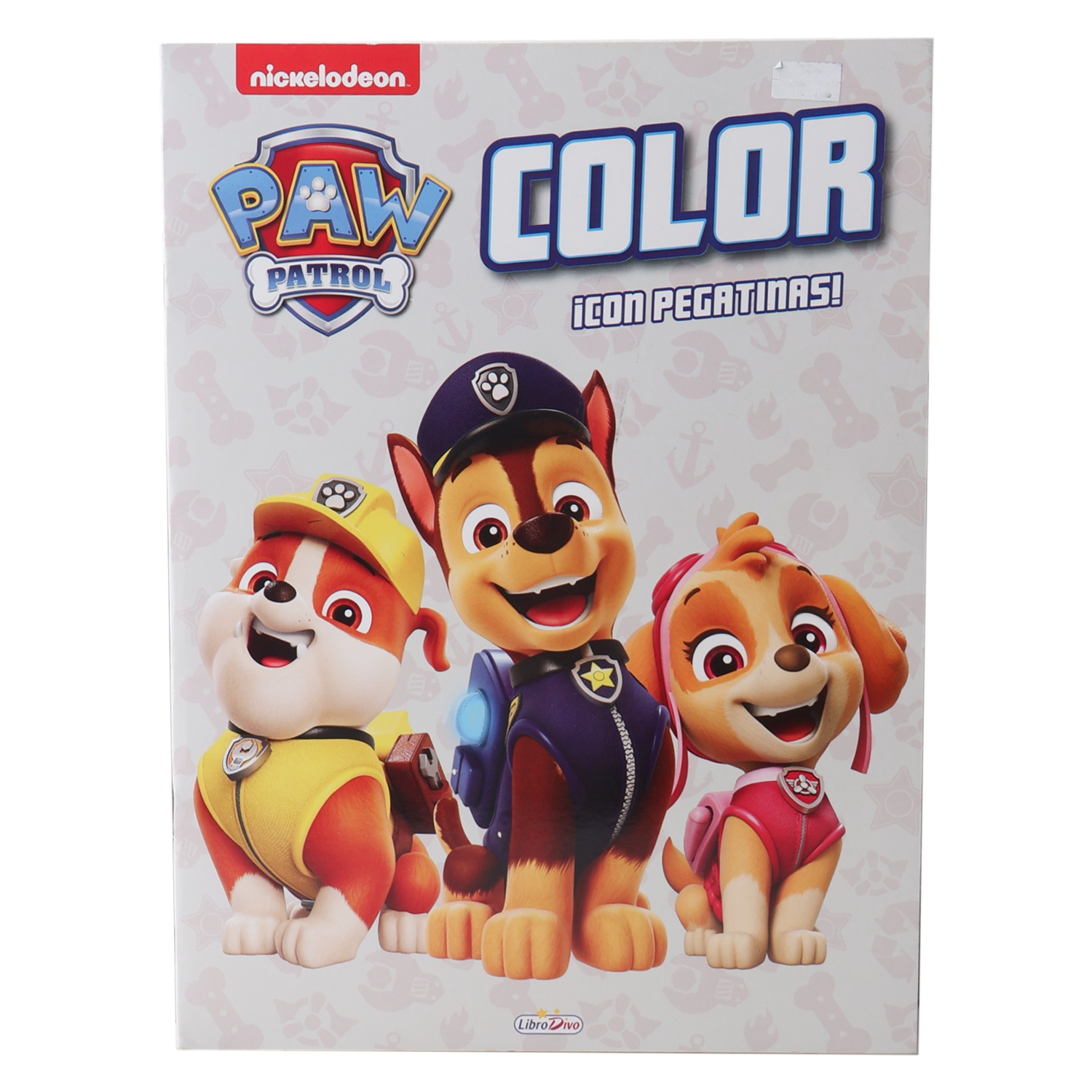 Libro Paw Patrol Color Con Pegatinas Pasta Gris LIBRO DIVO 15 Páginas
