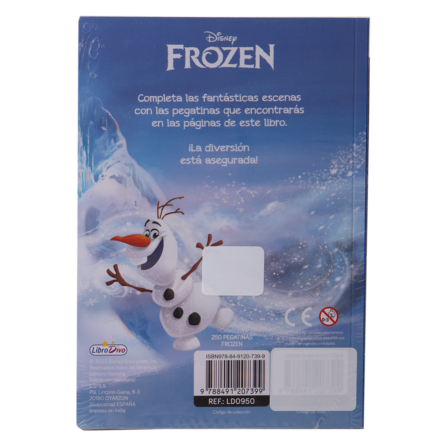 Libro Frozen 250 Pegatinas LIBRO DIVO 24 Páginas