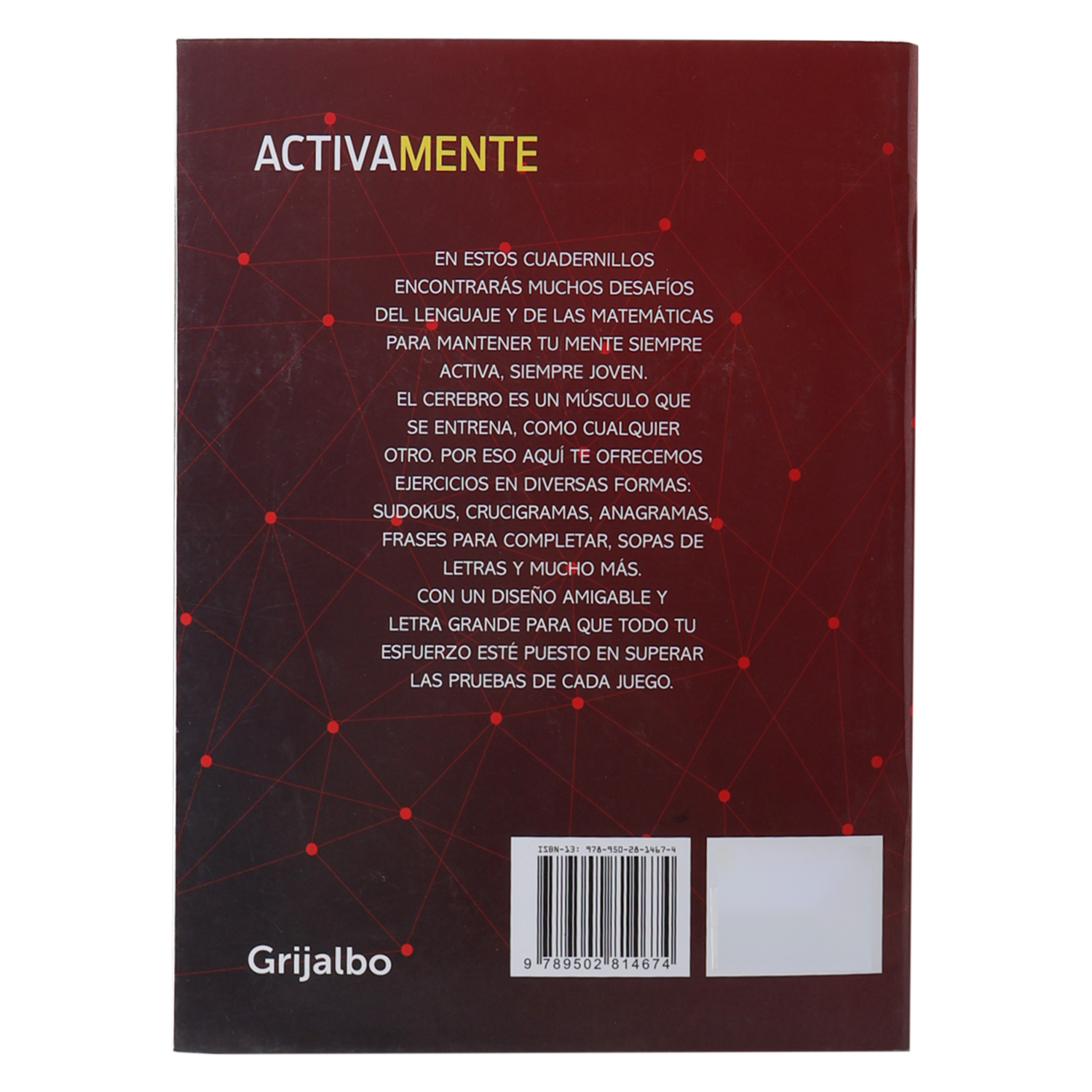 Libro Activamente Desafíos Con Letras Y Números GRIJALBO 64 Páginas